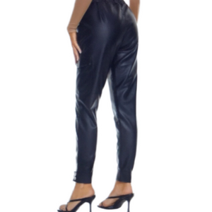 NWT Faux Leather Casual Cargo Pants Size Small